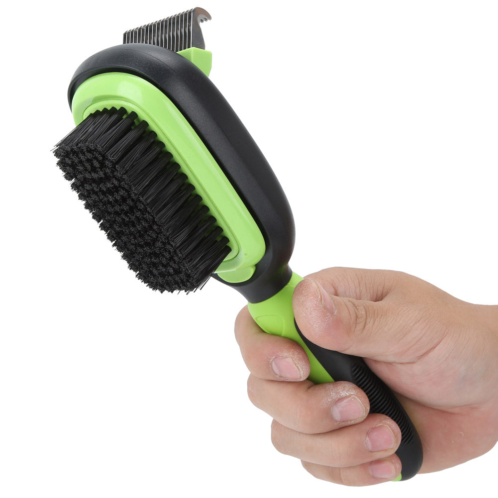 Dog grooming with brush set